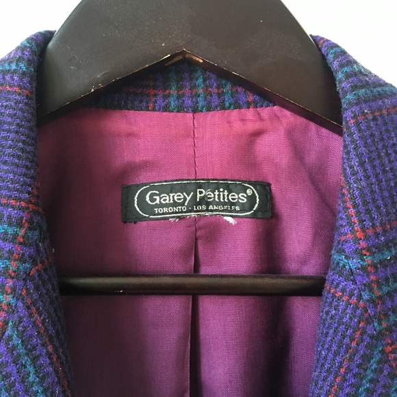 1980s Vintage Wool Blazer - Gary Petites - Picture 2 of 5